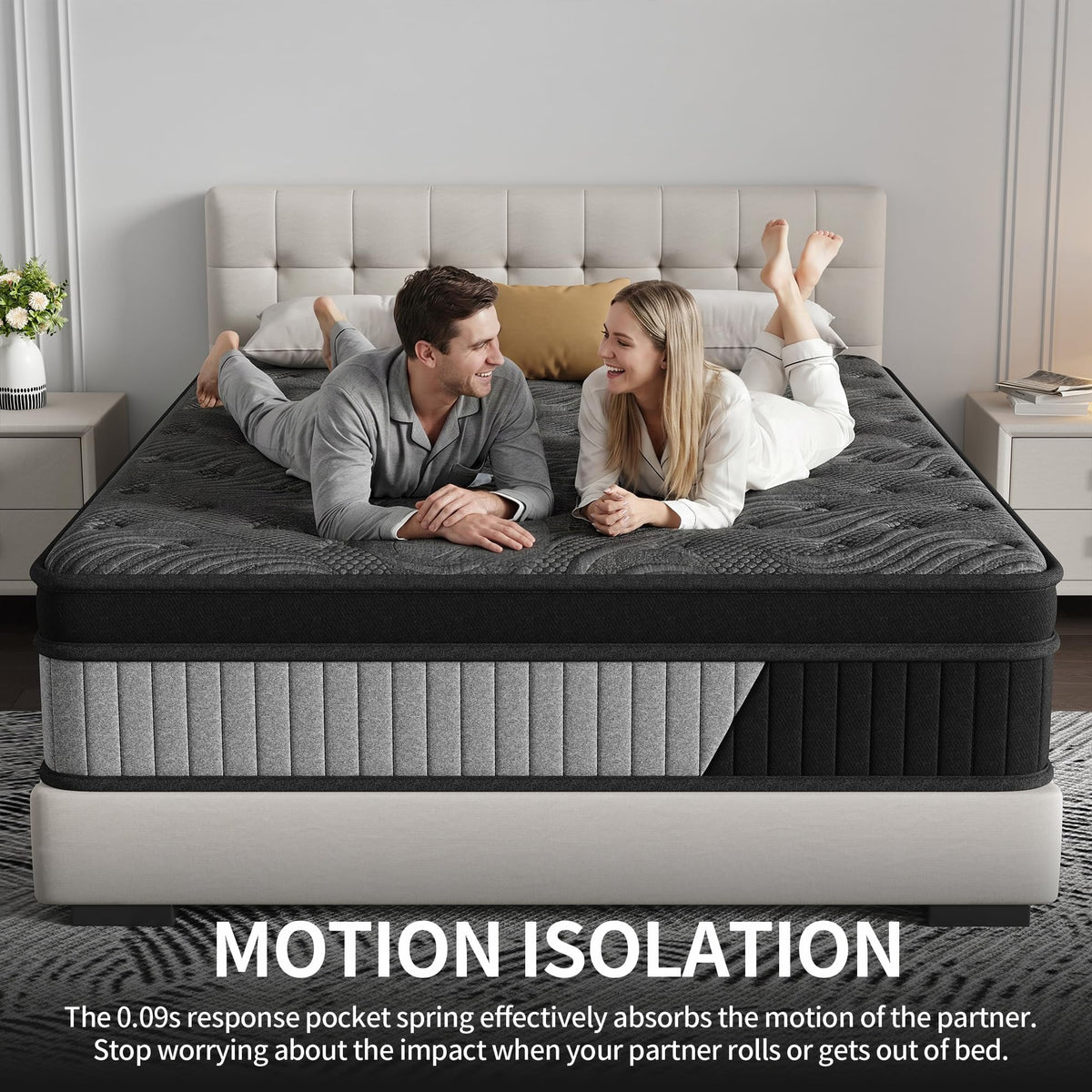 12 Inch Medium Firm Hybrid Mattress with Pocket Spring and Memory Foam V52998