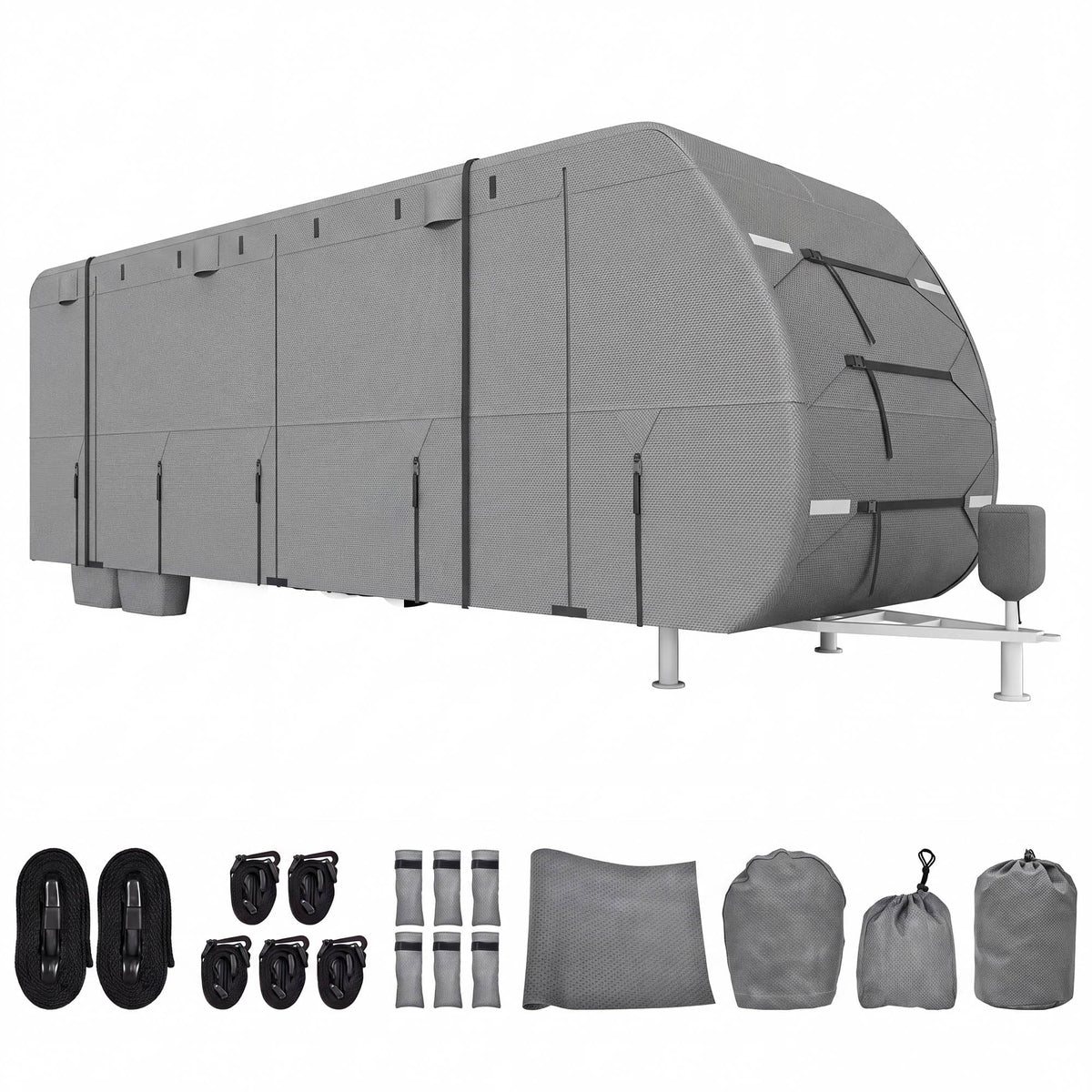 24-27FT Travel Trailer Cover 9-Layers Non-Woven Fabric K380782