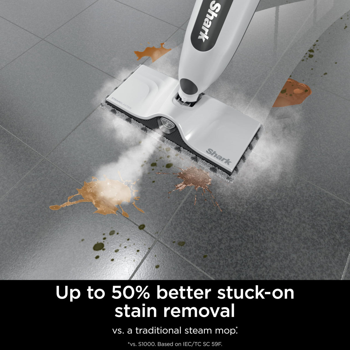 Steam Mop with 3 Steam Modes, 2 Washable Pads W931172