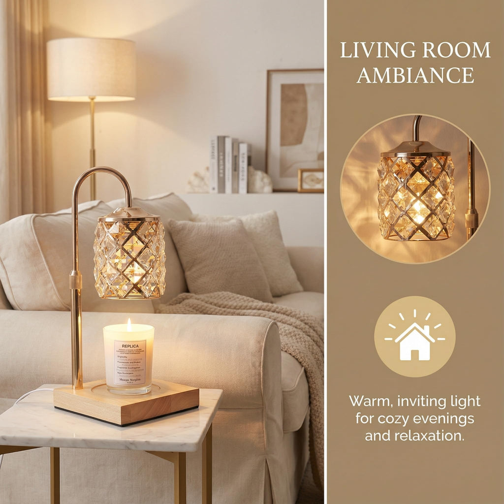 Dimmable Height Adjustable Candle Warmer Lamp with Timer and Remote X8776