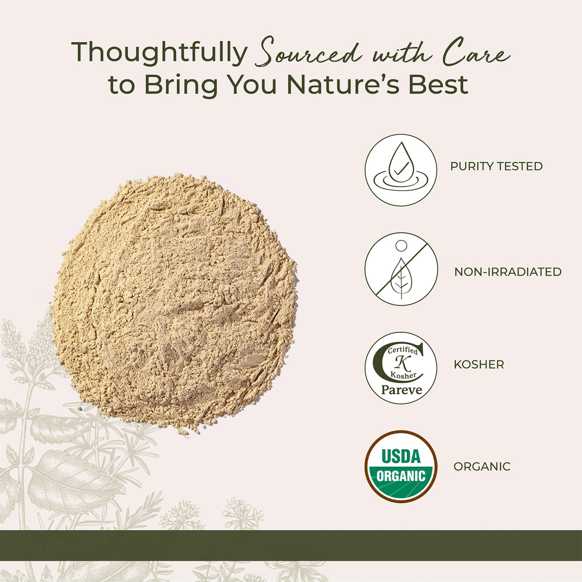 Organic Ashwagandha Root Powder 1 lb Bag B908