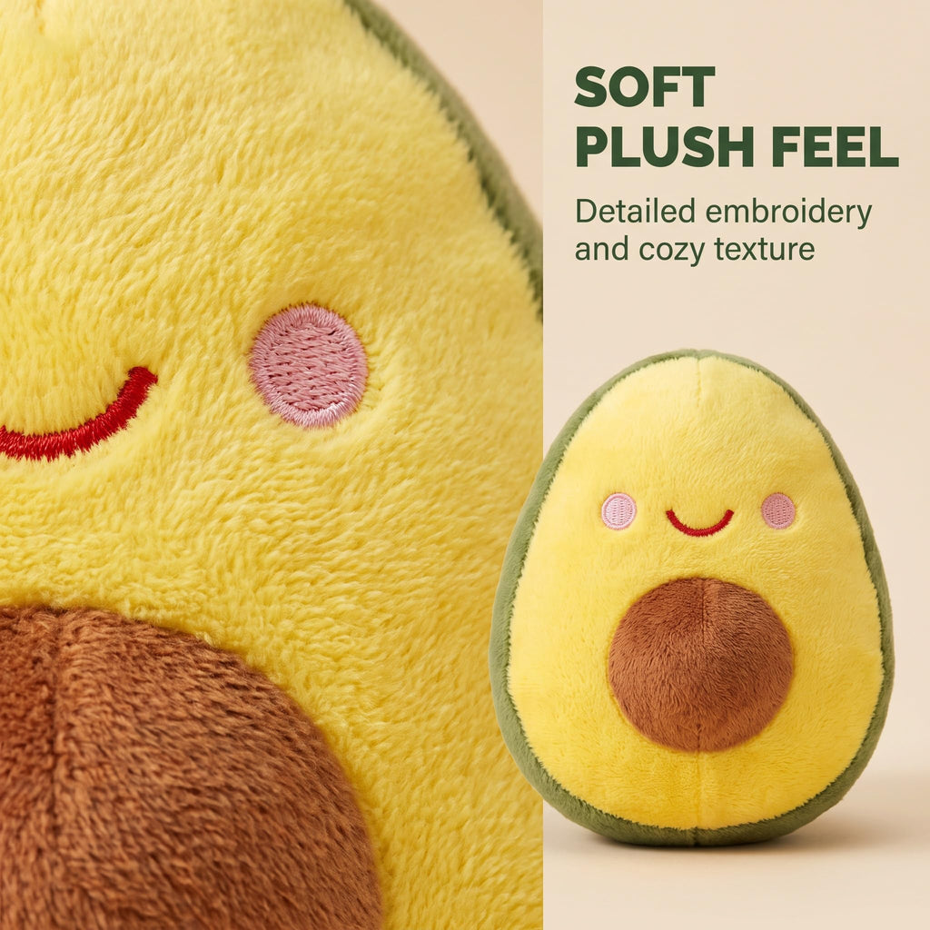 Squeaky Plush Avocado Dog Chew Toy M72219