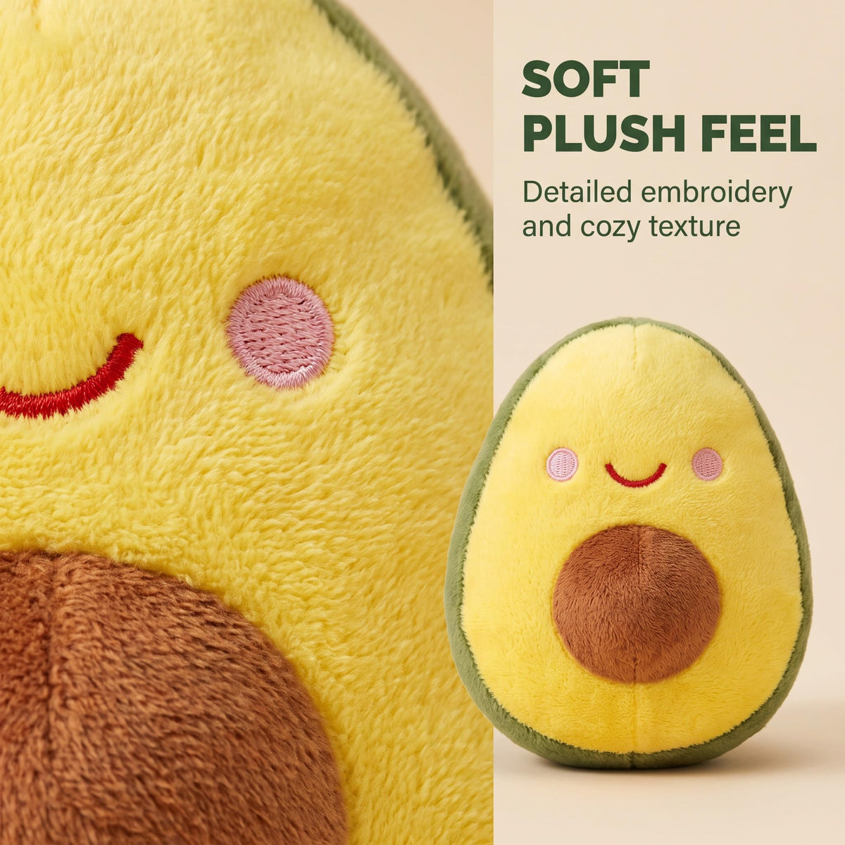 Squeaky Plush Avocado Dog Chew Toy M72219
