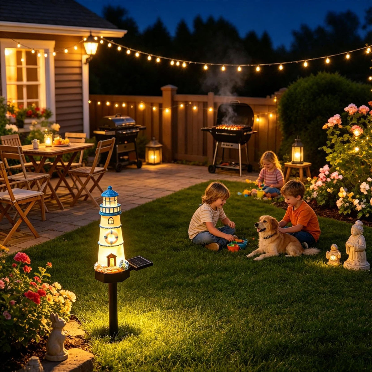 Solar Light Outdoor Waterproof Garden Statue D5167