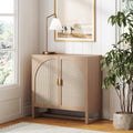 Mid-Century Modern Wood Storage Cabinet with Doors F9078