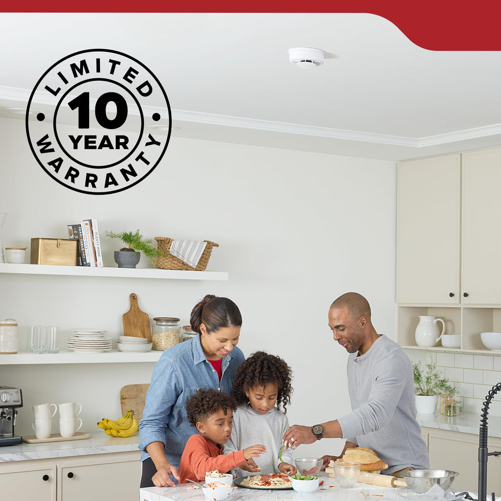 Smoke Detector, 10-Year Battery Powered, 85 dB Alarm, 1 Pack C33232