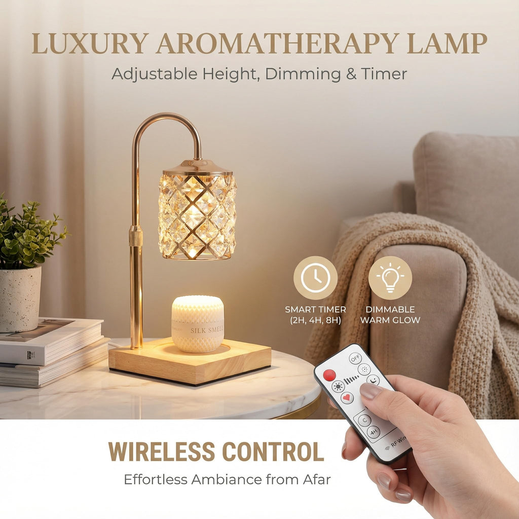 Dimmable Height Adjustable Candle Warmer Lamp with Timer and Remote X8776