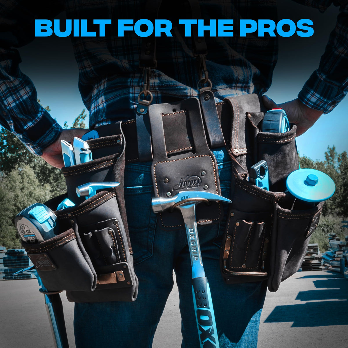 Leather Tool Belt with Suspenders Y921