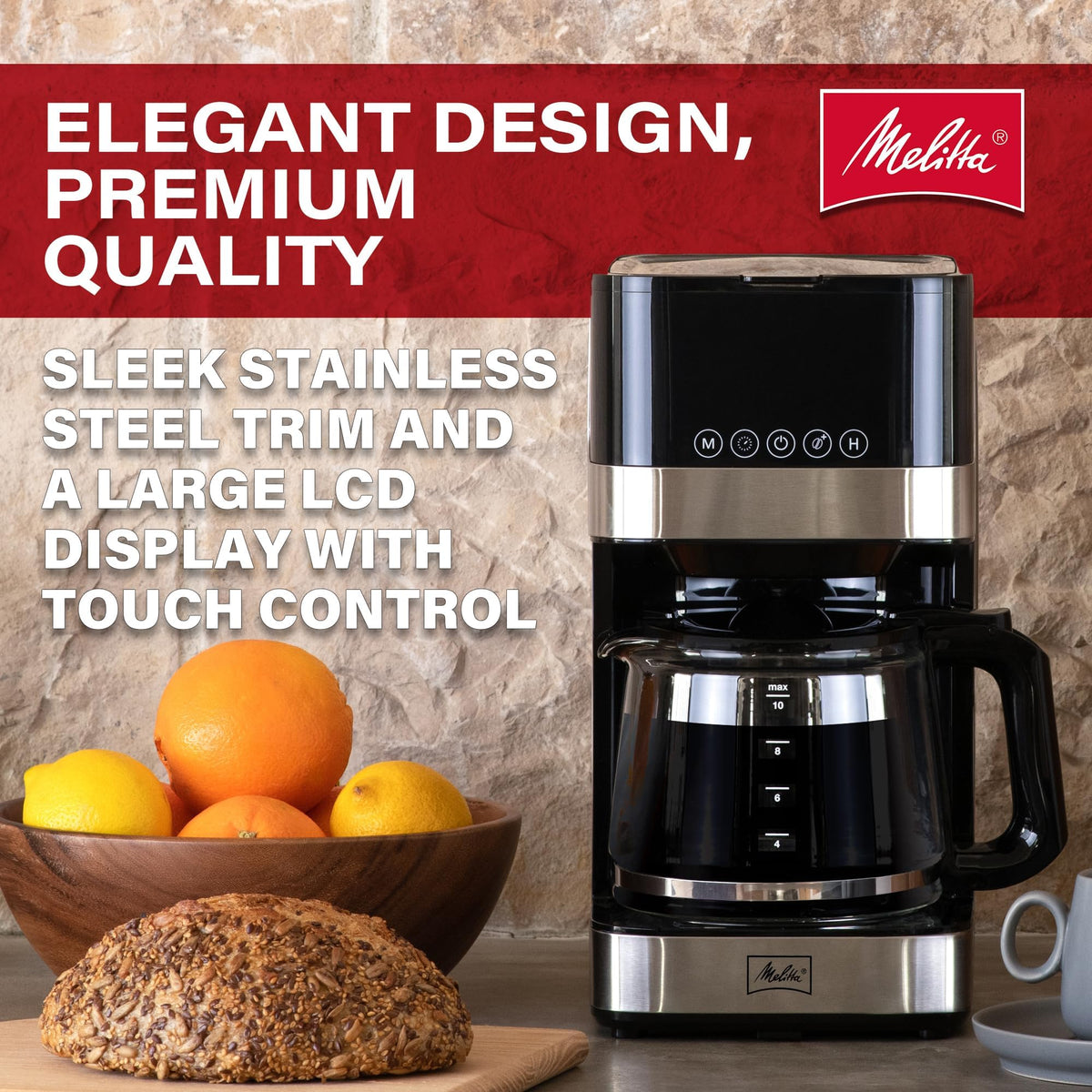 Glass Drip Coffee Maker with 10 Cup Carafe U648
