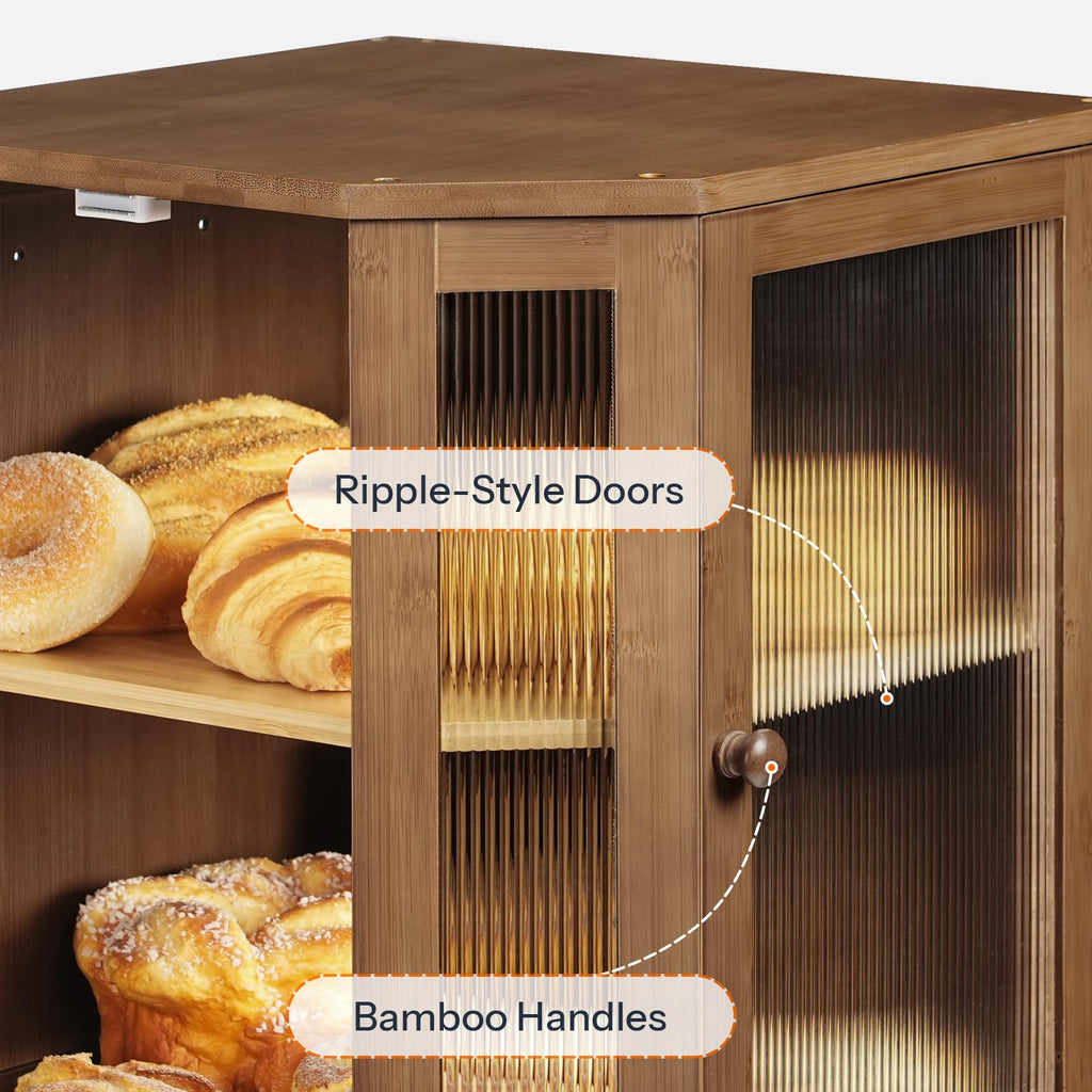 Bamboo 2-Tier Bread Box G457