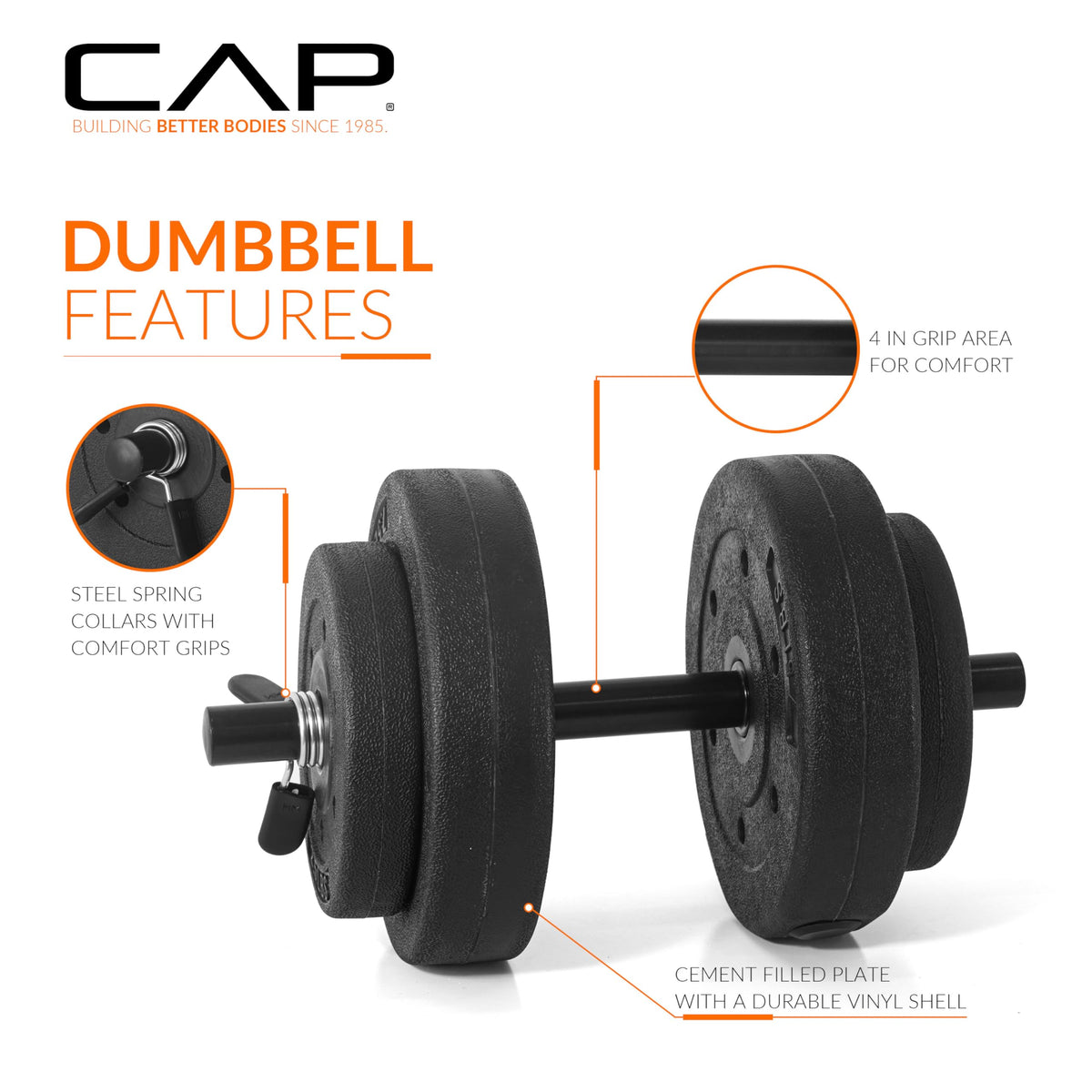 40 LB Adjustable Cement Dumbbell Set X8178