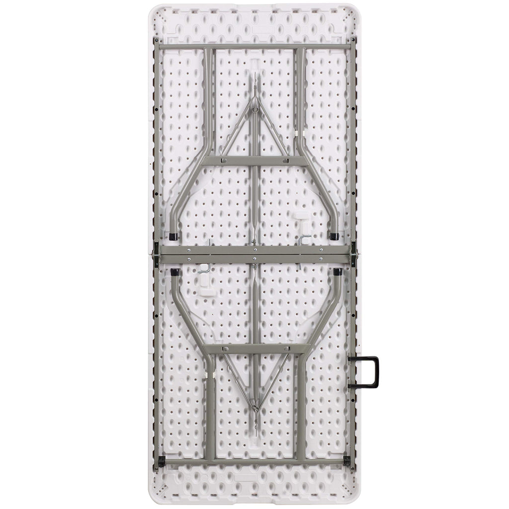 6-Foot Bi-Fold Granite White Plastic Folding Table F957
