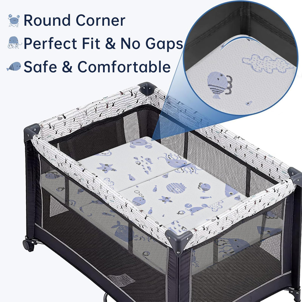 Dual-Sided Memory Foam Trifold Pack and Play Mattress F867182