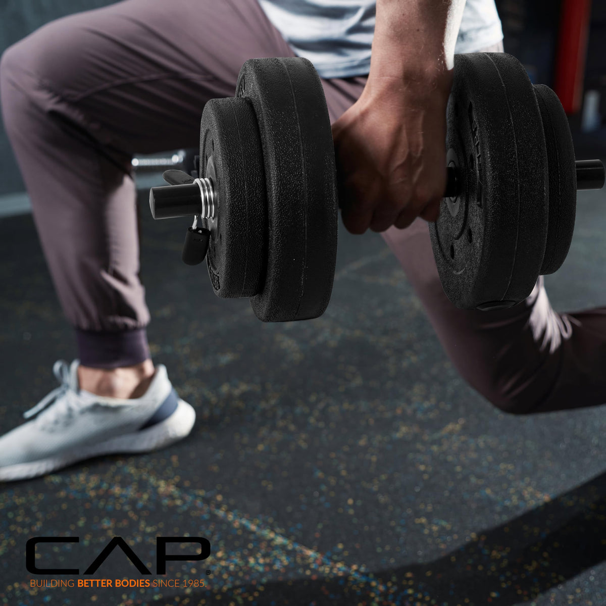 40 LB Adjustable Cement Dumbbell Set X8178