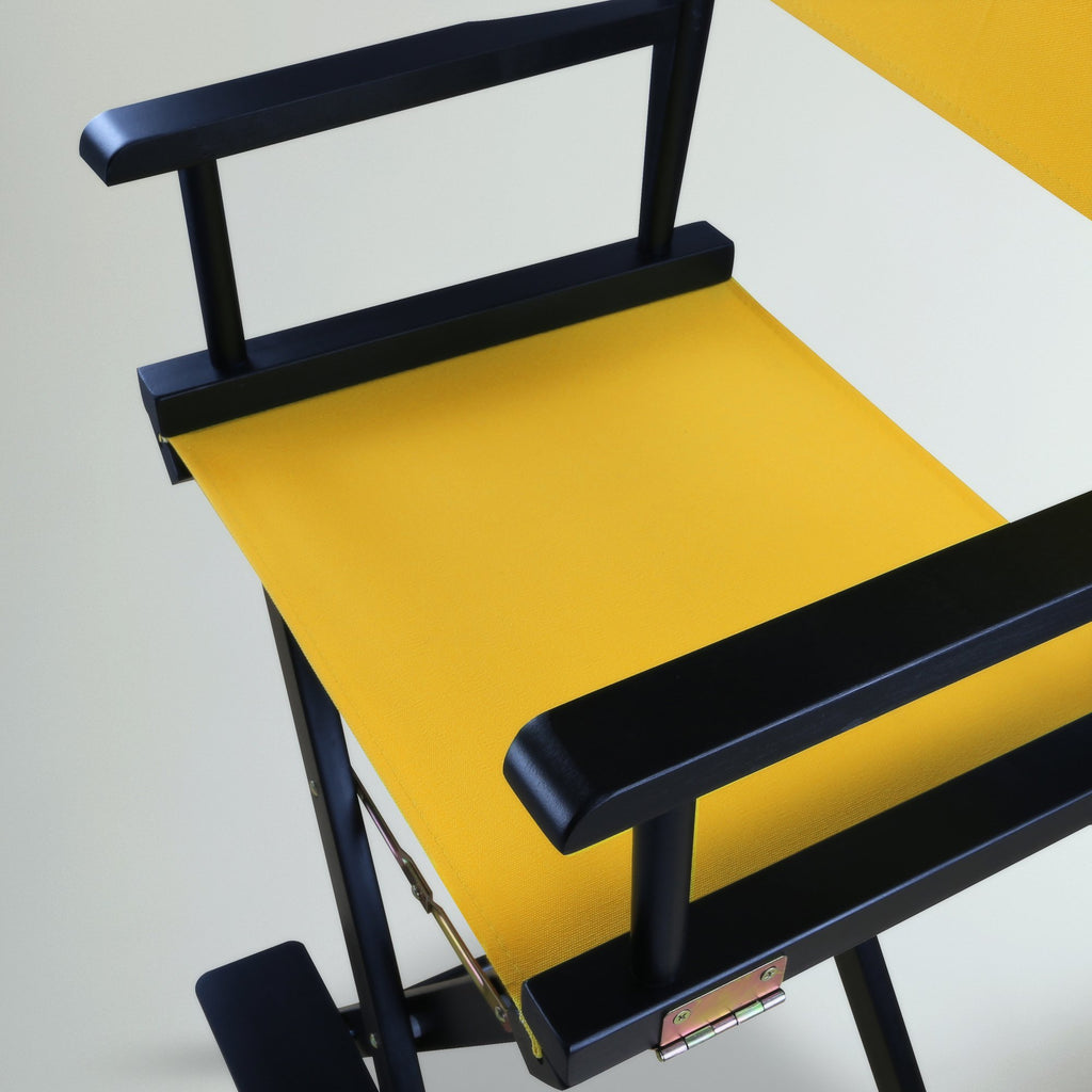 Director Chair Bar Height Black Frame Gold Canvas T9845