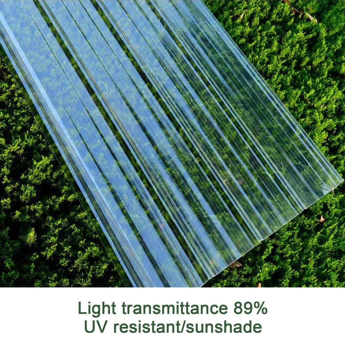 Corrugated Fiberglass Roofing Panels 8 pcs 35x63in Y7087
