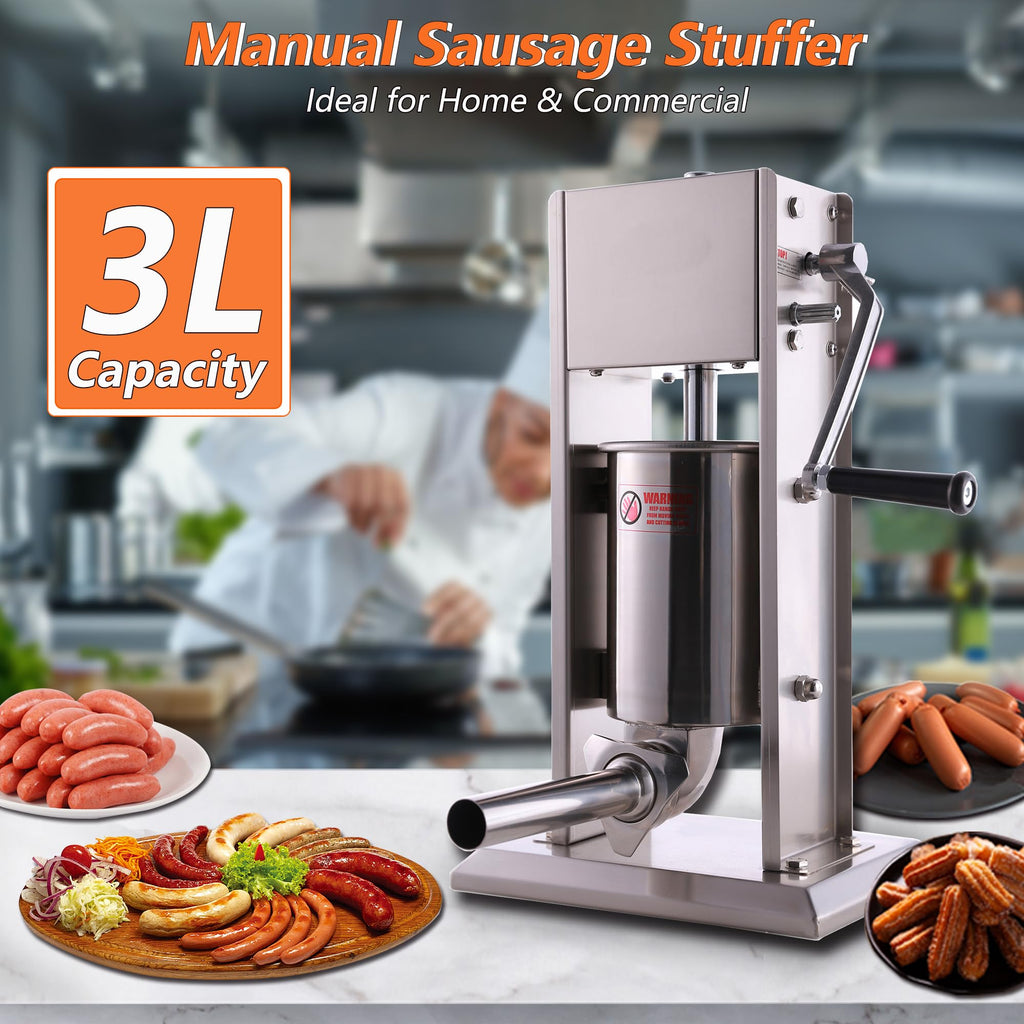 Stainless Steel Sausage Stuffer and Meat Mixer W8737