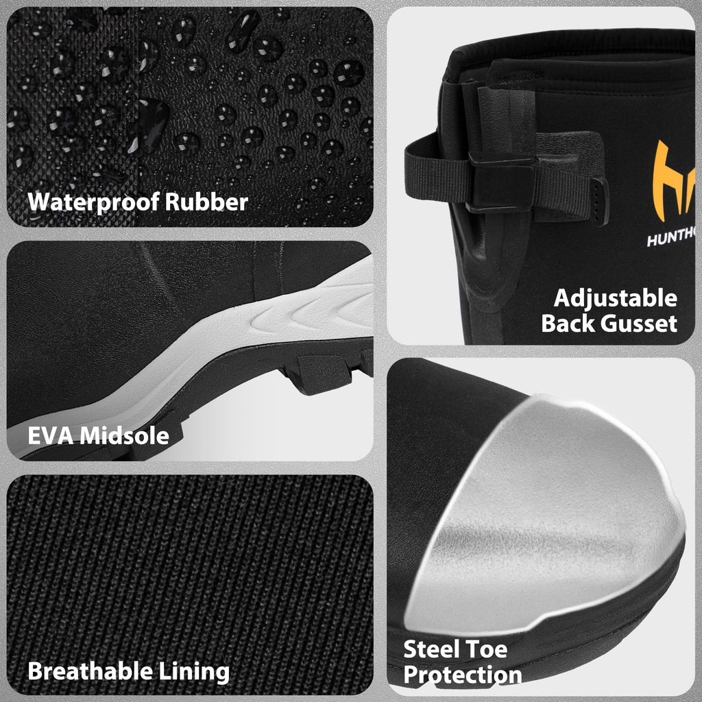 Steel Toe Waterproof Rubber Work Boots F459115