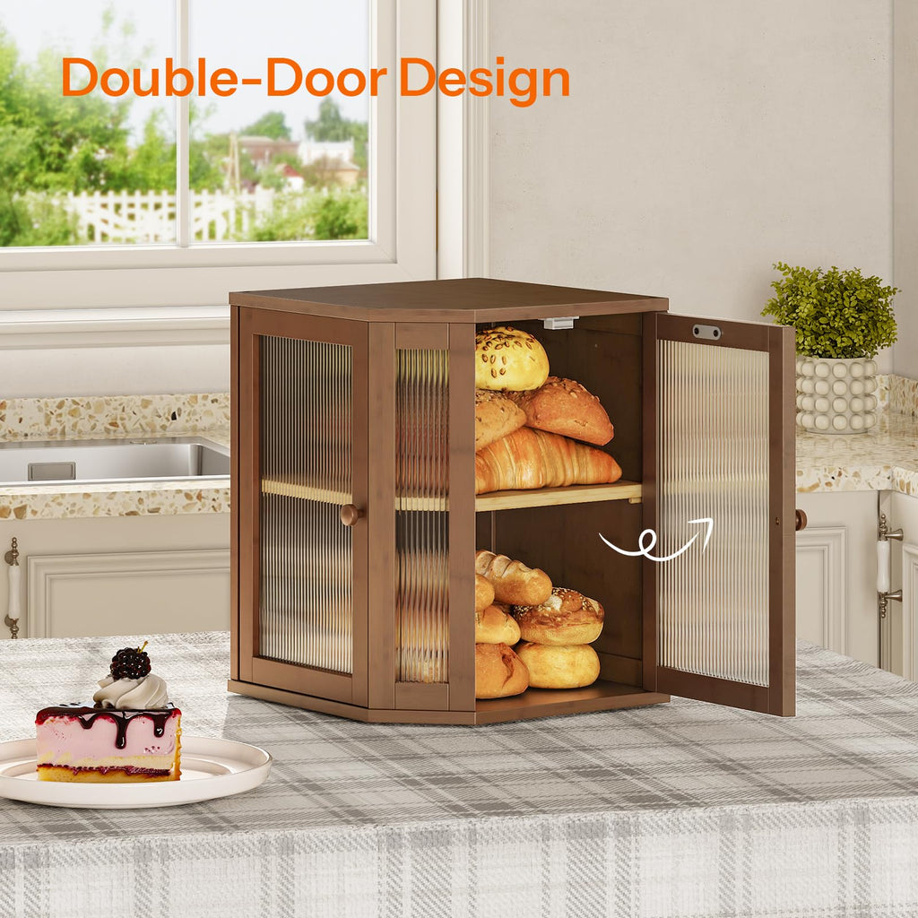 Bamboo 2-Tier Bread Box G457