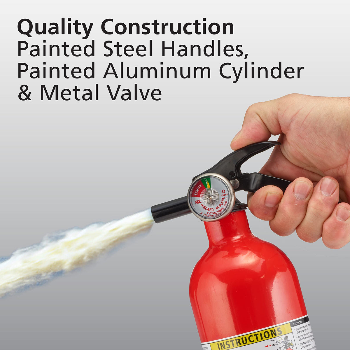 White 3.9 Lbs. Fire Extinguisher with Wall Mount E20750