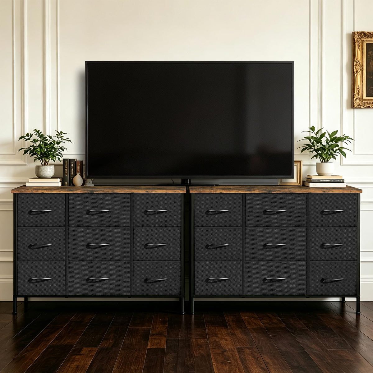 Black 9 Drawer Dresser U852