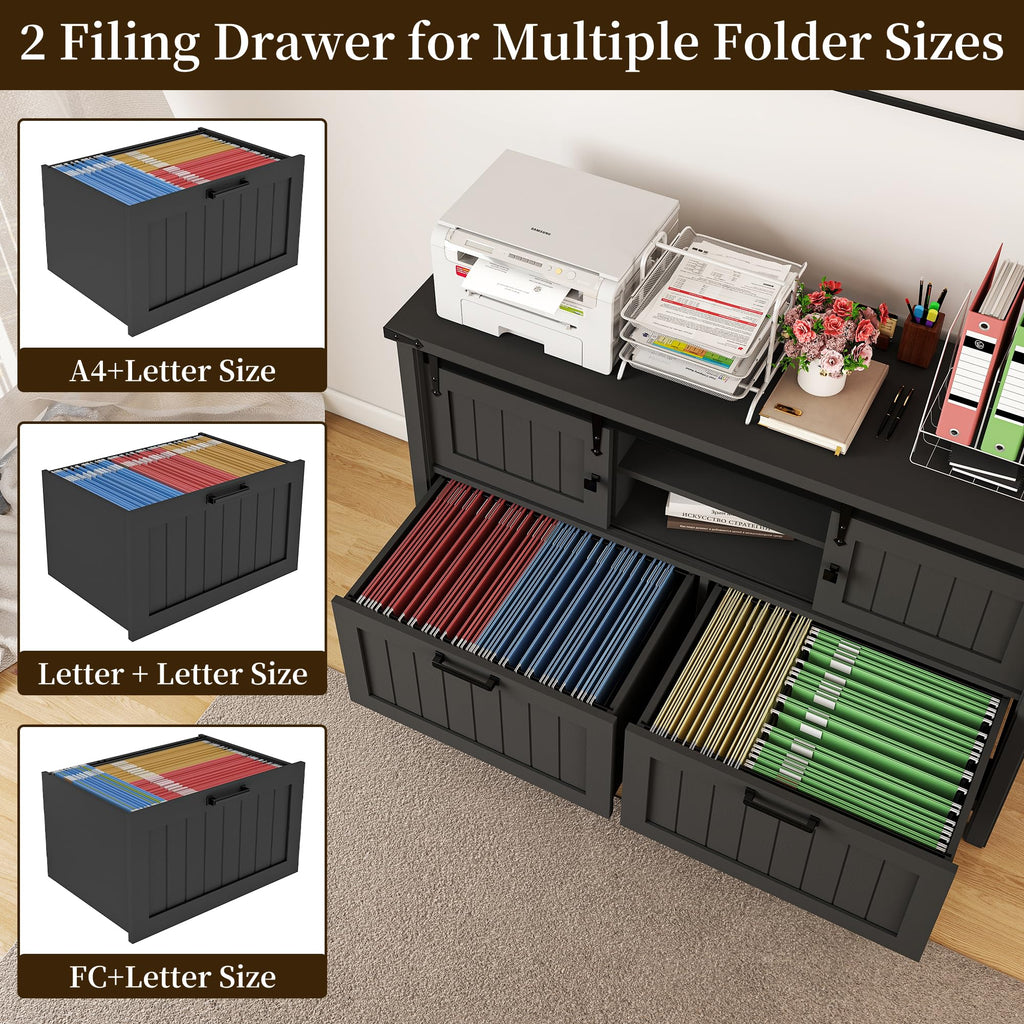 Lateral File Cabinet with Charging Station Q7866