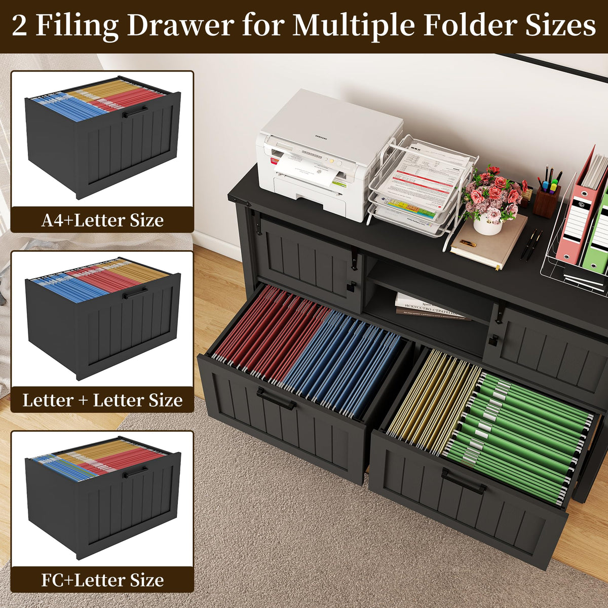 Lateral File Cabinet with Charging Station Q7866