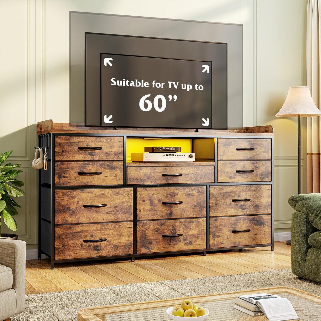 Brown 11 Drawer Dresser Z735121