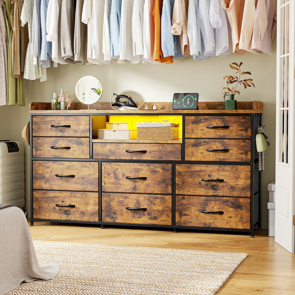 Brown 11 Drawer Dresser Z735121