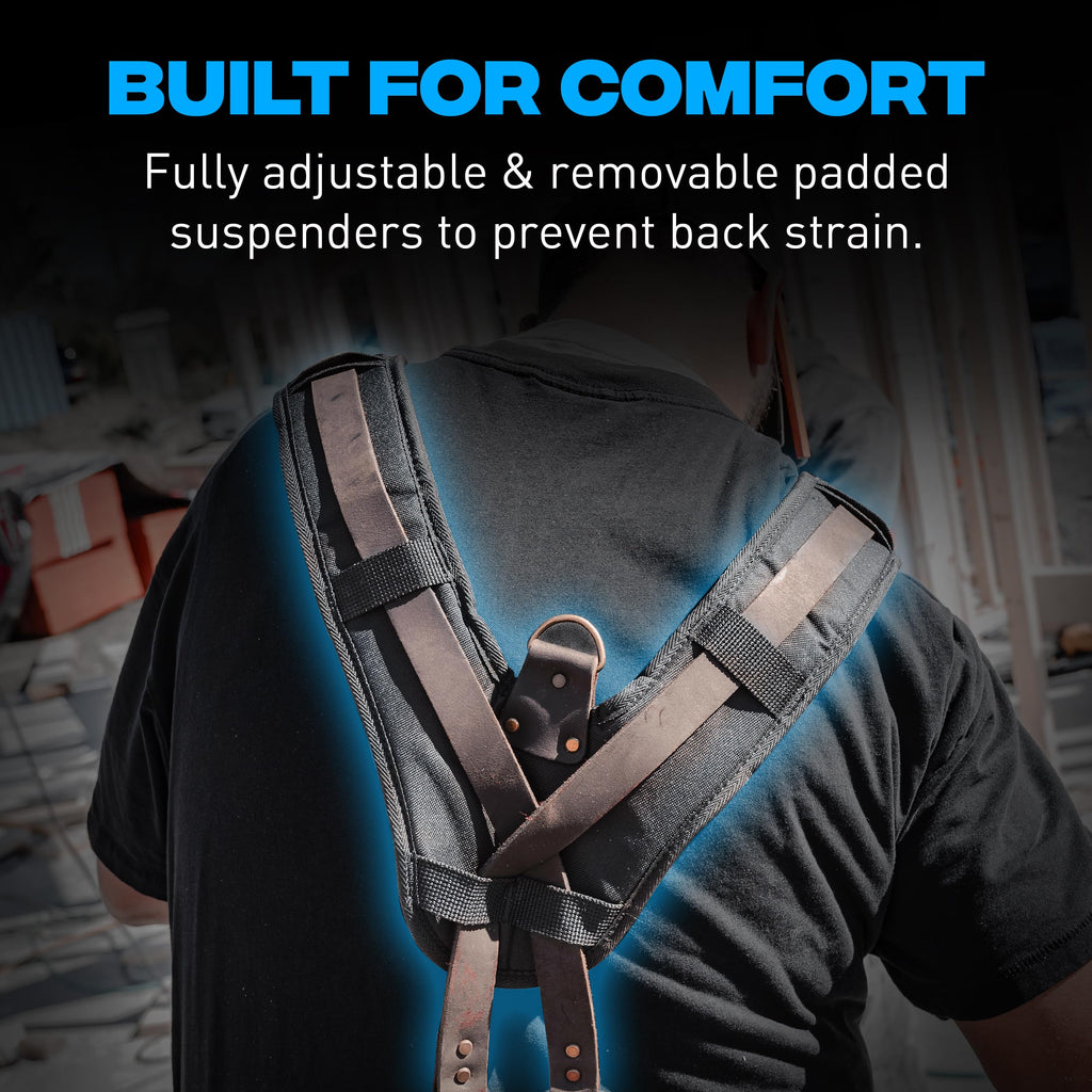 Leather Tool Belt with Suspenders Y921