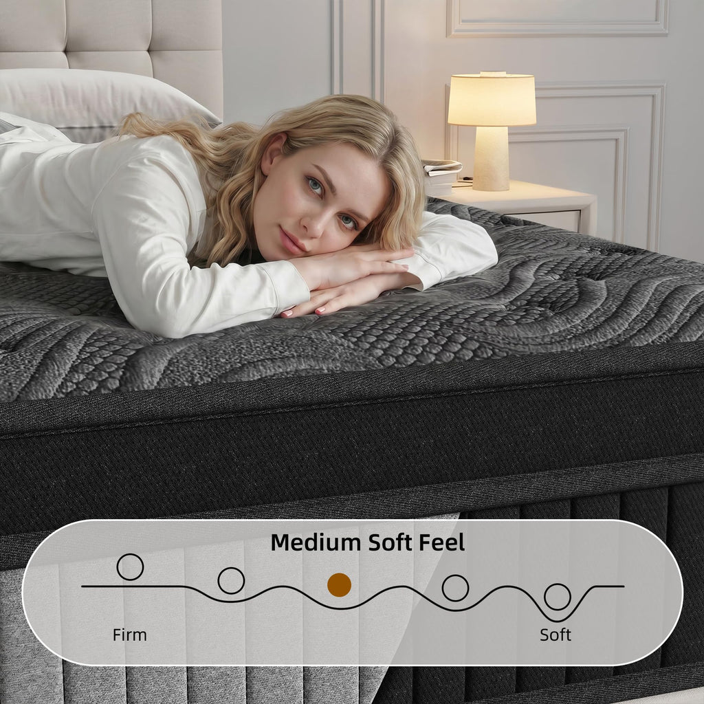 12 Inch Medium Firm Hybrid Mattress with Pocket Spring and Memory Foam V52998