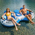 Heavy Duty Inflatable River Tube Float with 2 Cup Holders T512457