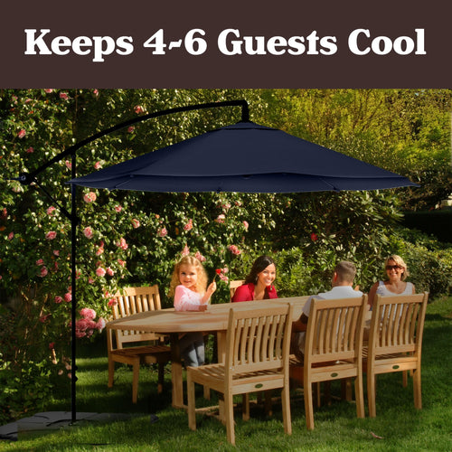 10 Ft Offset Cantilever Patio Umbrella with Cross Base B5609