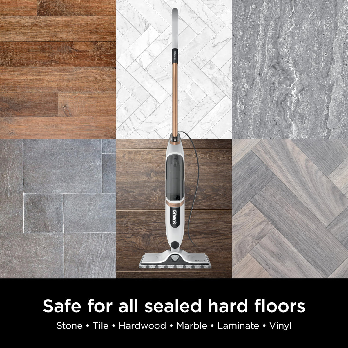 Steam Mop with 3 Steam Modes, 2 Washable Pads W931172