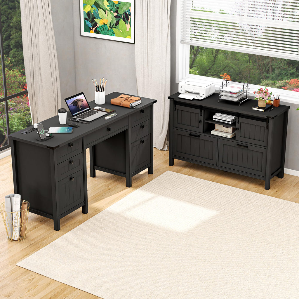 Lateral File Cabinet with Charging Station Q7866