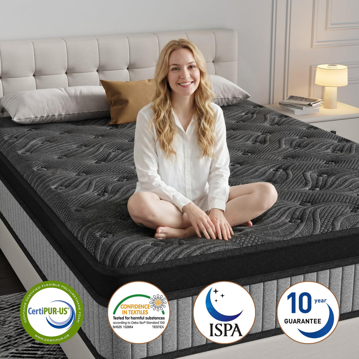 12 Inch Medium Firm Hybrid Mattress with Pocket Spring and Memory Foam V52998