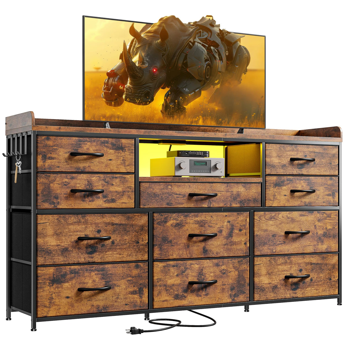 Brown 11 Drawer Dresser Z735121